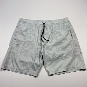 tasc Performance Shorts Mens 2XL Gray Camo Bamboo Lined Athletic Drawstring‎ Gym